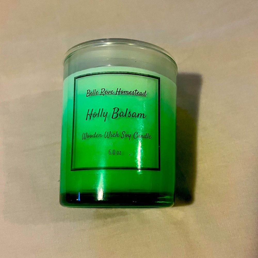 New Holly Balsam Green Candle